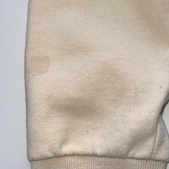 Warner Bros Sweatshirt M Beige Cotton Blend Flintstones Graphic Crewneck - Picture 7 of 10